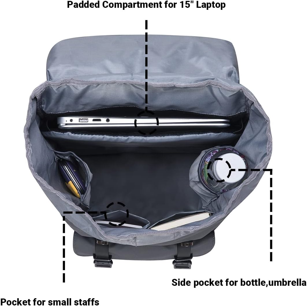 KAUKKO Unisex Ep5 Backpack, (Grey (E5-3)), 45 x 27 x 17cm (HxBxT), Backpack