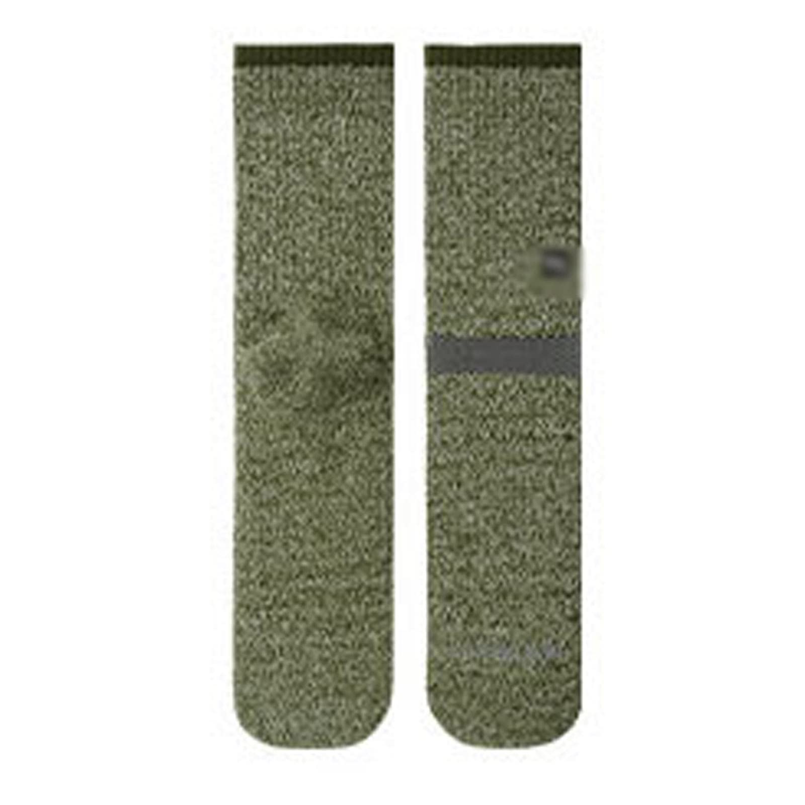 calcetines de hombre Calcetines atléticos de lana al aire libre de gran tamaño absorción de humedad secado rápido calcetín calcetines transpirables verde 2 pares (10.2-11 pulgadas) medias de hombre(A)