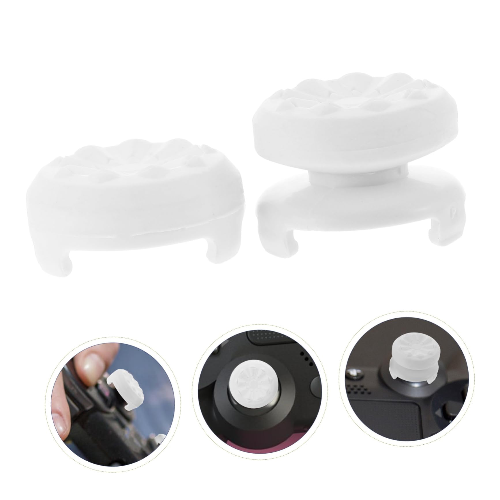 2 Pezzi Ps4ps5 Rocker cap Joystick Controller Thumb Grip Stick Cover Pulsante in Silicone Console di Gioco Bianco