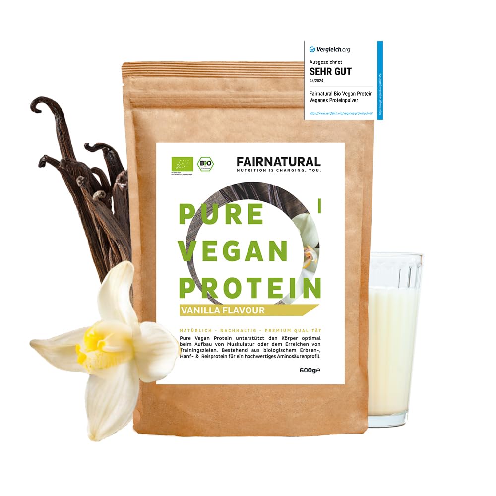 FAIRNATURAL® Bio Veganes Proteinpulver Vanille ohne Soja