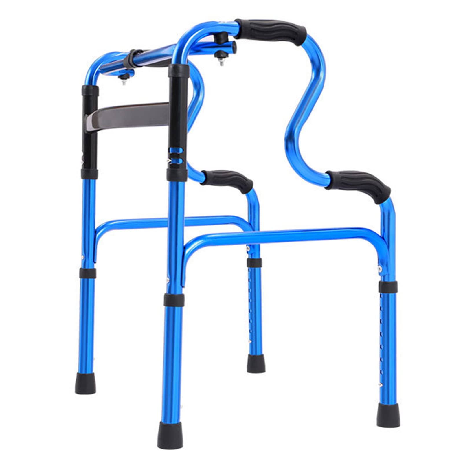 Andadores para Personas Mayores Andador Plegable Portátil De Altura Ajustable Sin Ruedas Andador De Movilidad Ligero para Adultos Mayores Discapacitados Artículos Esenciales para,Blue,A