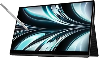 Portable Monitor，Computer Display 13.3" IPS Portable Monitor OLED Touch Monitor Cell Phone Secondary Screen 3840 * 2160 Resolution Office Game External Screen Eye Care Screen，Portable Laptop Monitor