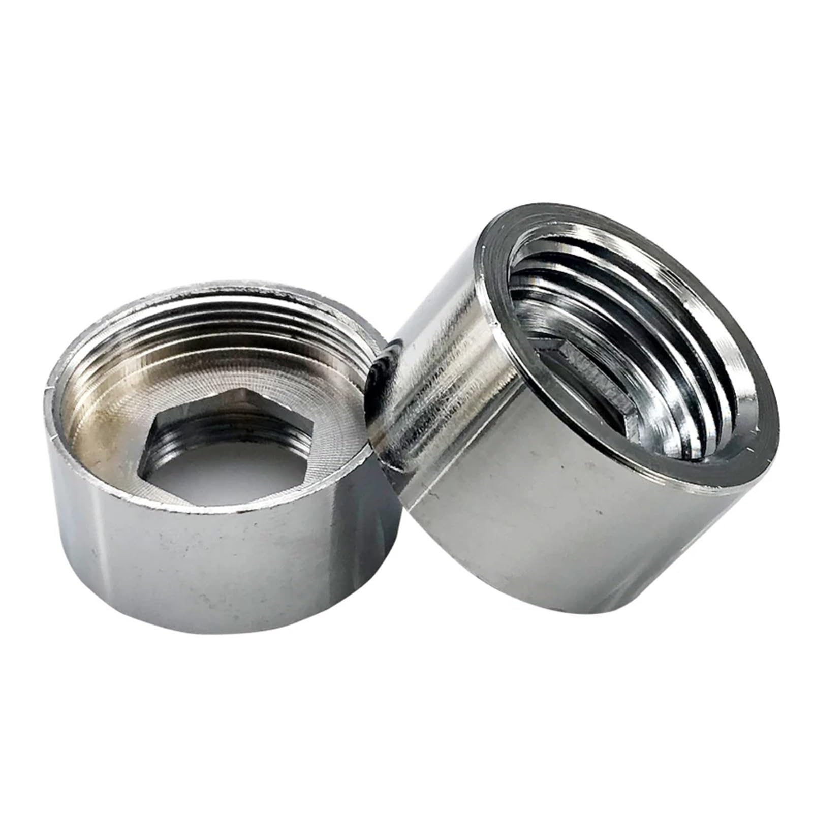 VNJUGF F24 Trasferimento a 16 18 19 20 22 24 1/2'' Femmina x Femmina Adattatore for rubinetto a vite Aeratore for cucina e bagno Connettore a nastro in ottone wanglan(F24 X 1I2 INCH)