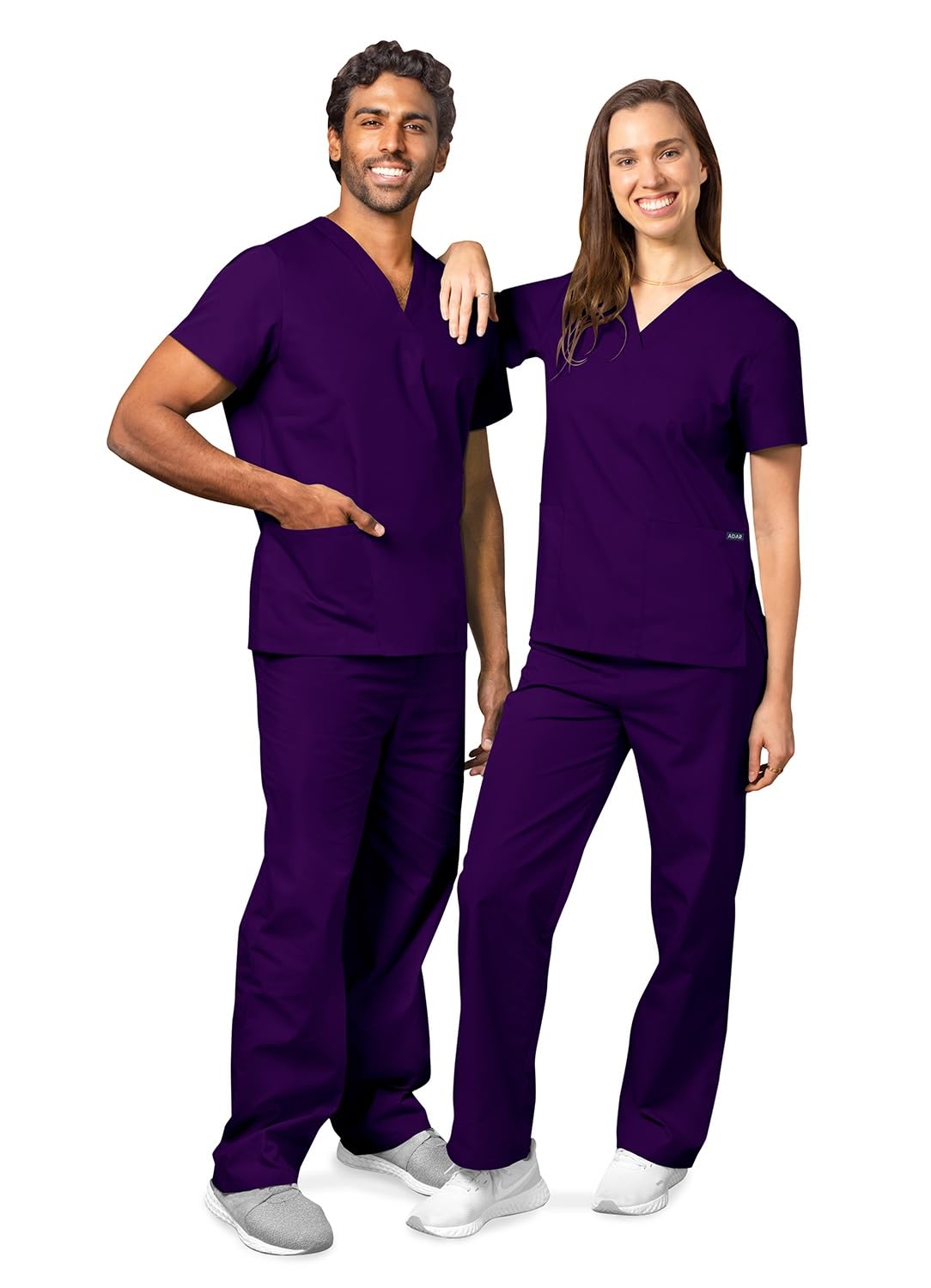 Adar Uniforms Medyczna odzież robocza unisex, liliowy, XXL