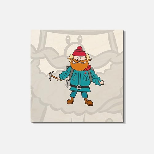 Miniatura 1 de Rudolph - Posavasos cuadrado de madera con diseño de reno Yeti con diseño de renos redecidos, idea, regalos hechos a mano, parte inferior de madera