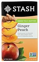 Vista 1 de Stash Tea Company, Premium, Té verde jengibre melocotón con matcha, 18 bolsas de té, 1.2 oz (36 g) - 2 piezas