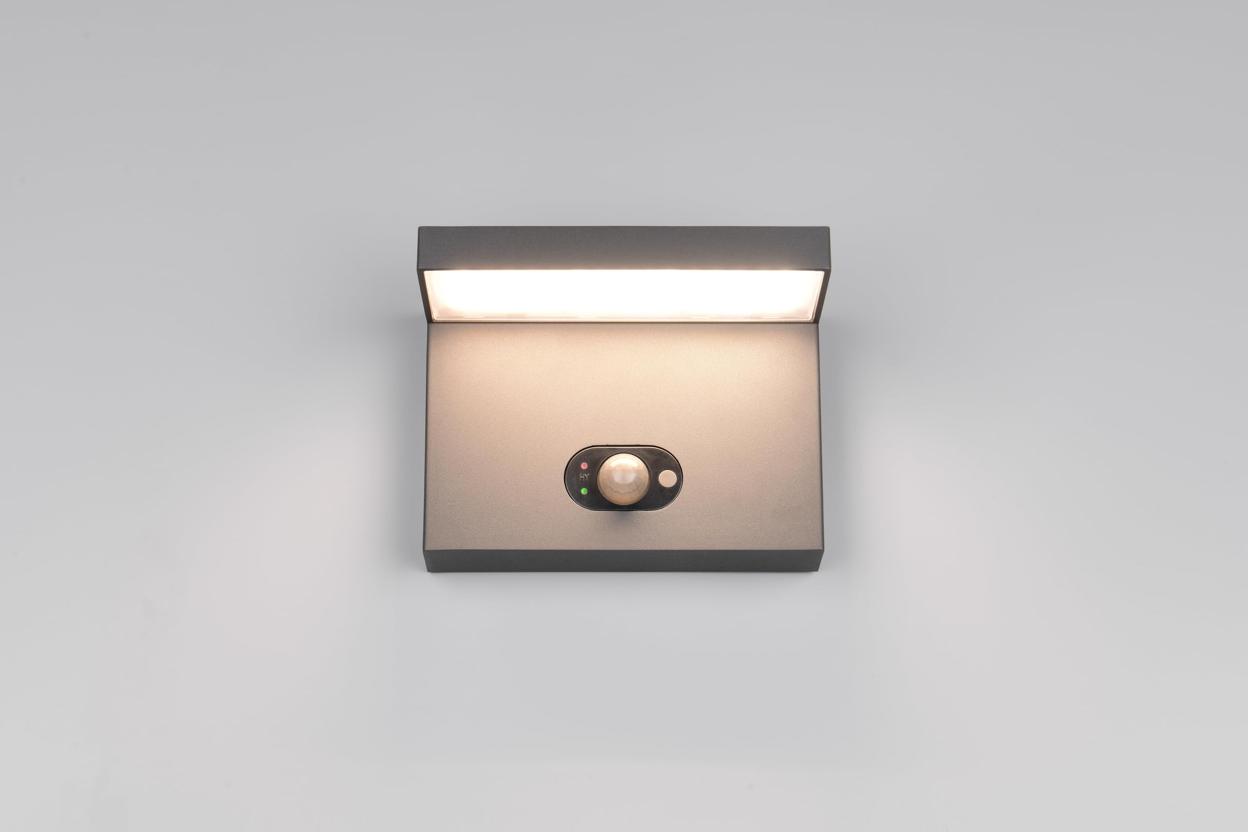 Trio Leuchten BLYDE 253569142 lampa solarna do użytku na zewnątrz, odlew aluminiowy, antracytowy LED, 5 W, hybrydowa praca solarna / sieciowa,