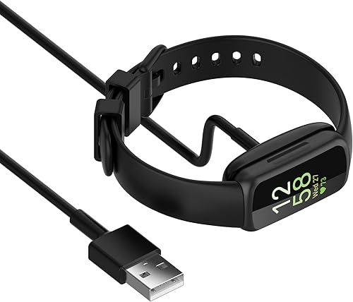Miniatura 3 de FitTurn Cargador USB compatible con Fitbit Ace 3 Activity Tracker de 3.3 pies39.4 in de repuesto de cargador USB Clip de carga Cable Base de