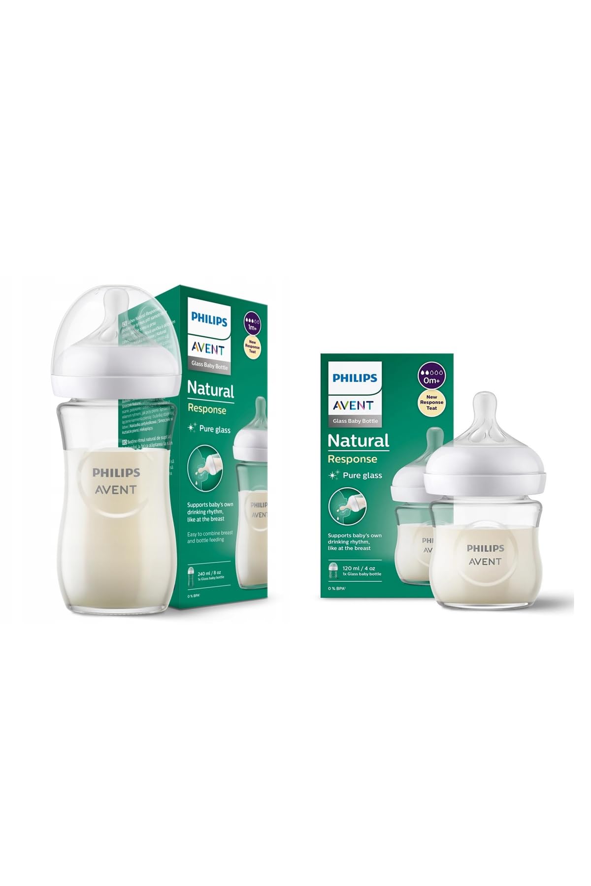 Philips Avent Natural Response Doğal Tepkili Cam Biberon Seti,…