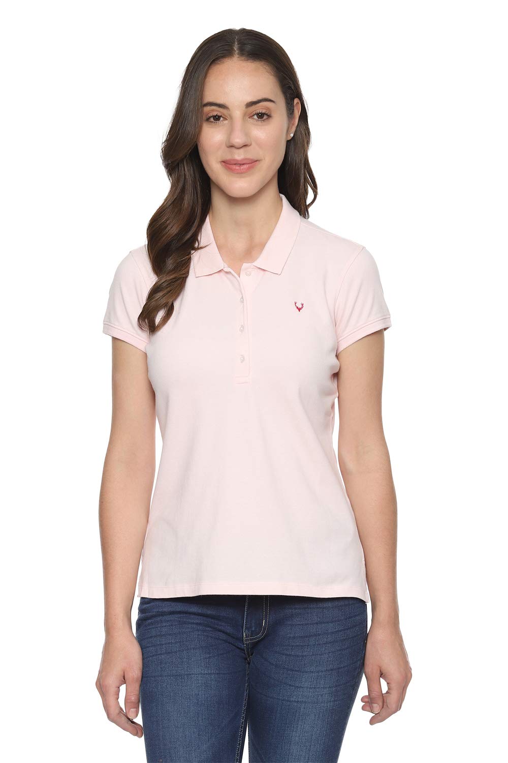 Women Synthetic Solid Regular Fit T-Shirt