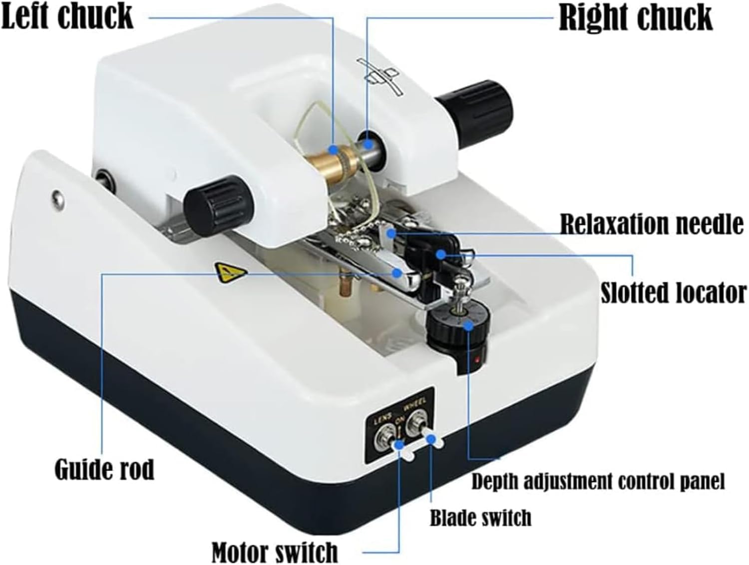 Ranurador automático de lente óptica, profundidad y ancho de ranura ajustables, para procesamiento de lentes de lentes