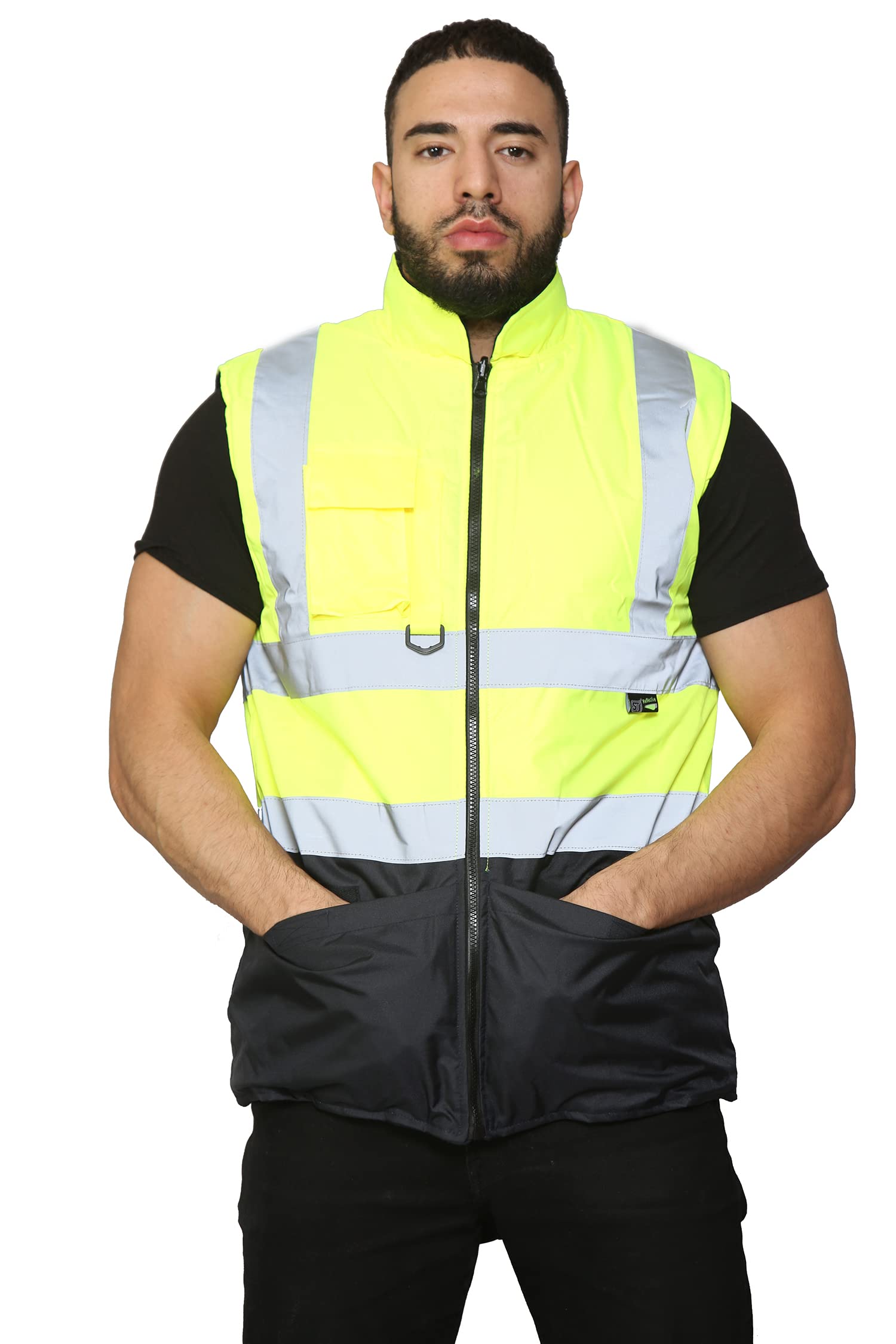 kraftd Hi Vis Vest High Visibility Waistcoat Reflective Sleeveless Workwear Jackets Safety Vests For Men