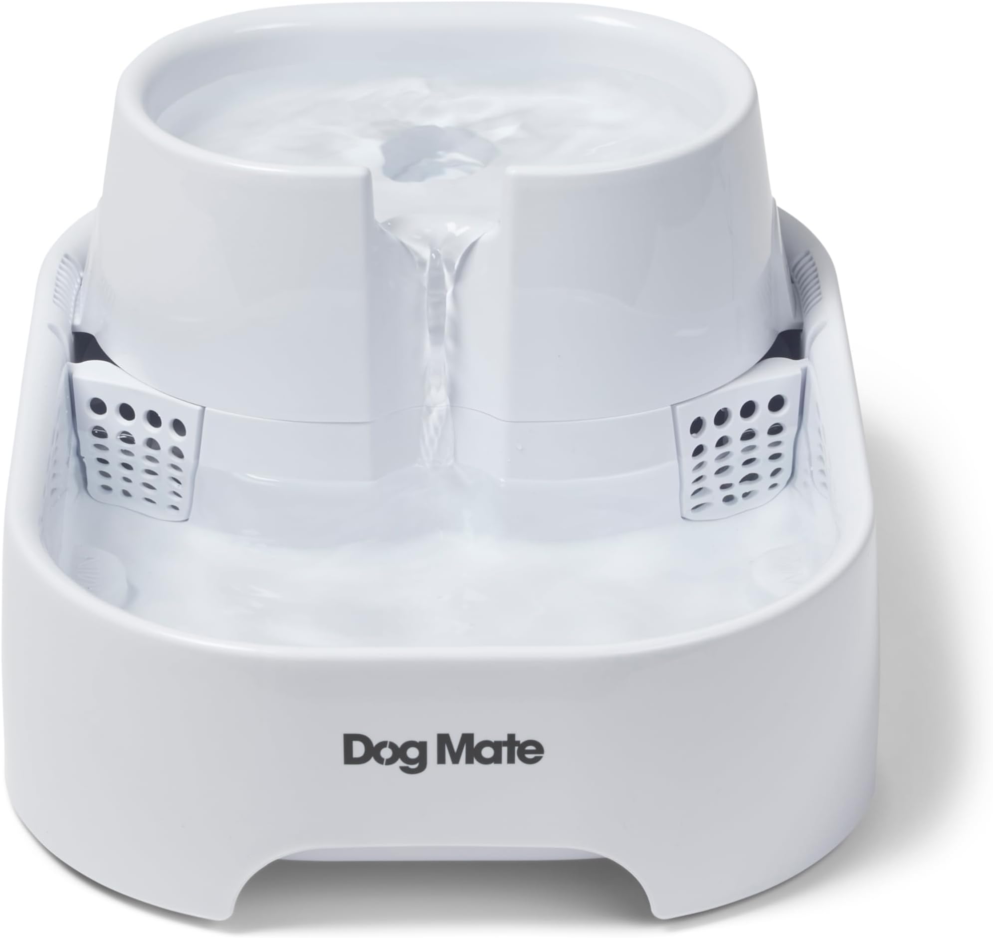 Large Multi-Level Pet Water Fountain (385) - Water Drinking Station for Dogs and Cats, Designed for Easy Hydration, 6 Litre Capacity, White