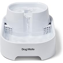 Dog Mate Large Multi-Level Pet Water Fountain 385 - Water Drinking Station for Dogs and Cats, Designed for Easy Hydration, 6 Litre Capacity, White