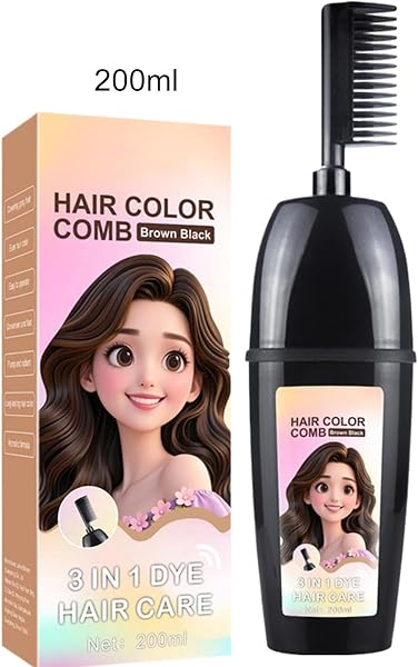 Gray Hair Color Comb - Coverage Applicator Tool, Coloring Function, Hairs Brush with Precise Tip, Hairs Tool with Easy Use, Hair Color Comb, professional application use for travel social - 5
