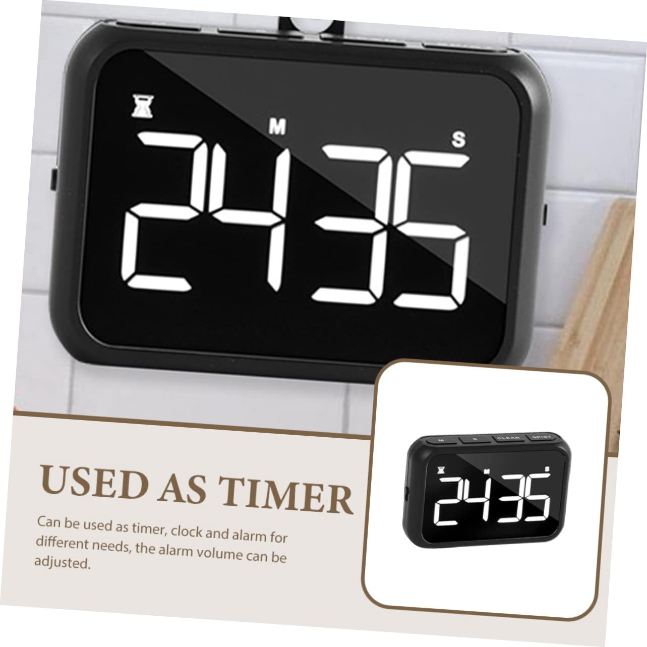 Timer da Cucina LED Digitale Allarme e Grande Display