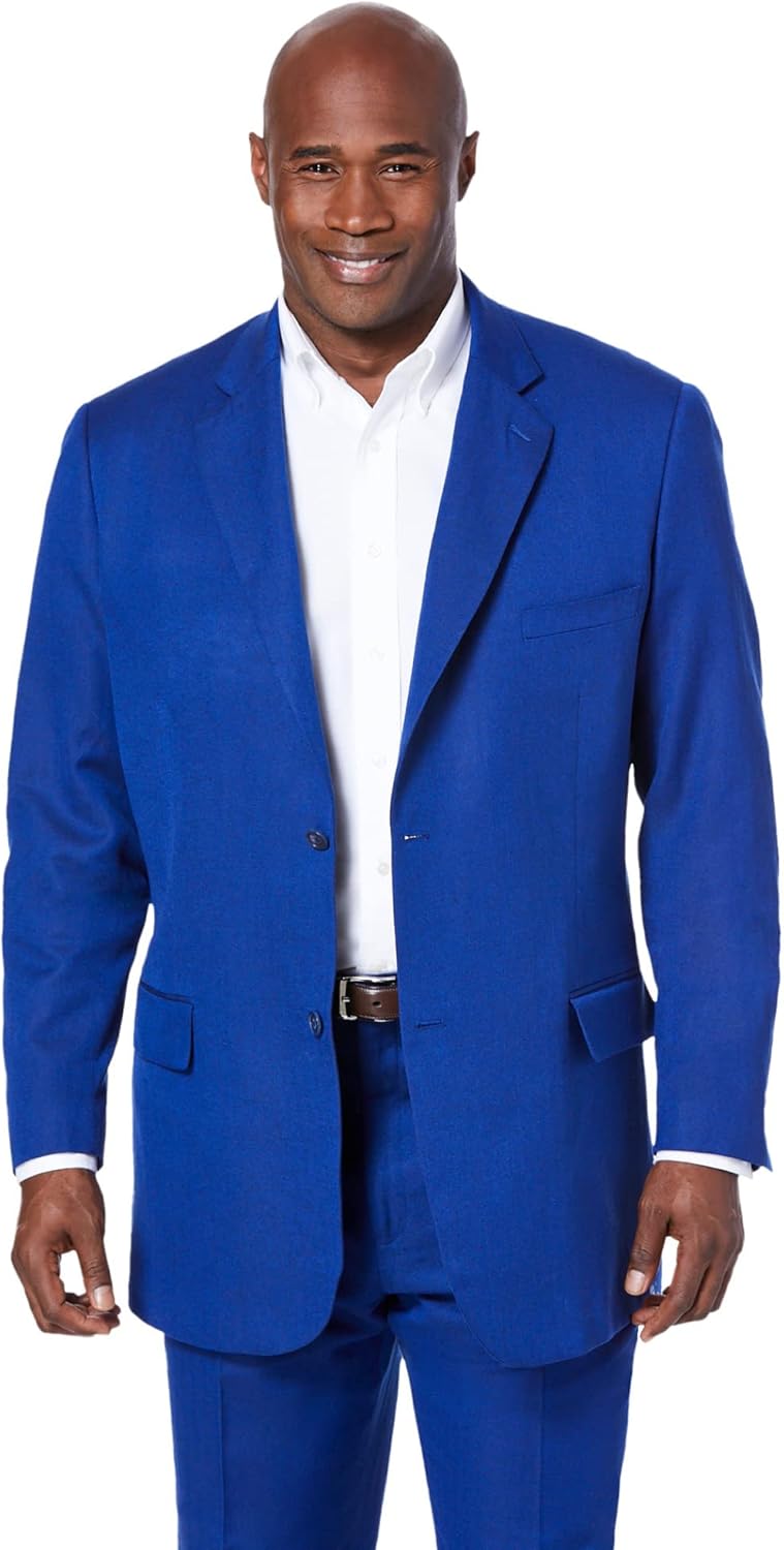 KingSize KS Island Men's Big & Tall ™ Linen Blend Two-Button Suit Jacket - Tall - 52, New Navy Blue at  Men’s Clothing store