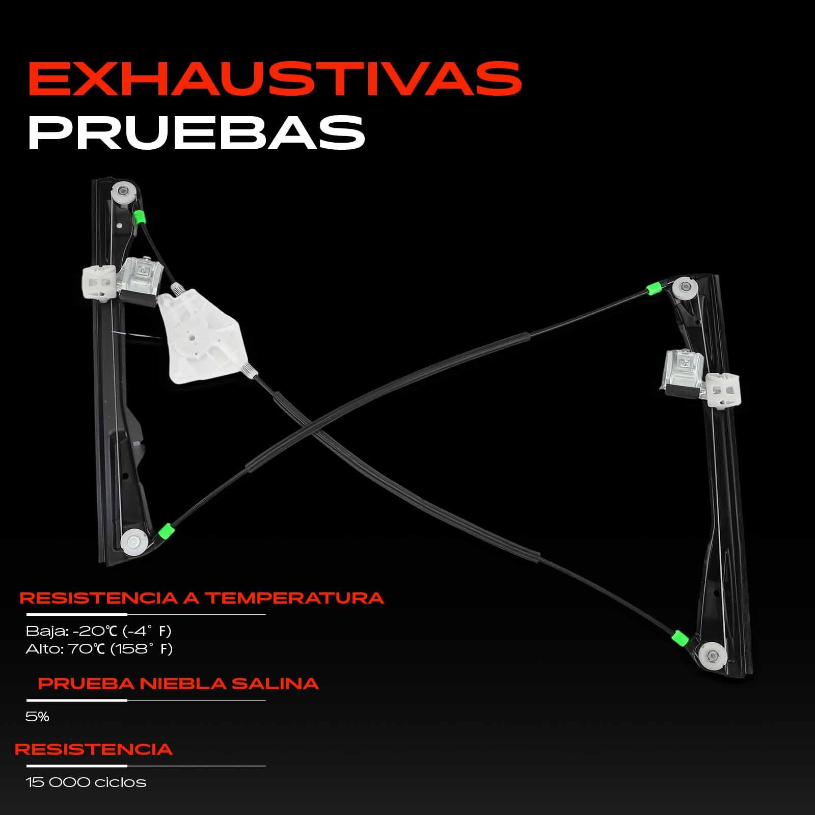 Frankberg Elevalunas Mecanismo elevalunas Eléctrico sin Motor Delantero izquierdo Sin placa 2/3 Puertass Compatible con Ibiza III 6L1 Compacto Replace# 6L3837461