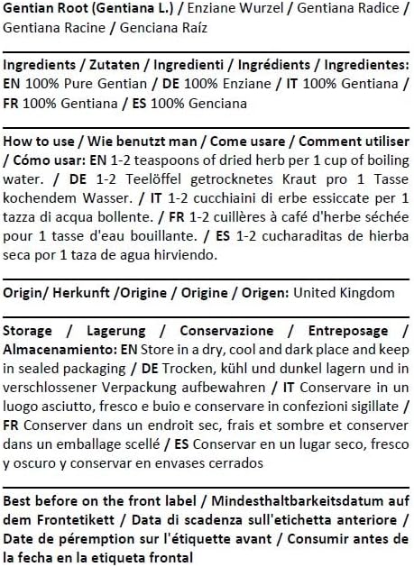 Health Embassy Gentian Root | Gentiana L | Herbal Tea (50g) - Image 6