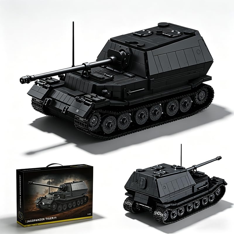 Pasyru Tank Military Building Model Kit, 1702 PCS Technik WW2 Building Block Set, Adult Collectible Model Tanks Kits to Build, Compatible with Main Brands (1702 PCS)