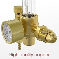 Vista 8 de YESWELDER Regulador de Gas Medidor Caudalímetro para Soldadura MIG y TIG de Argón/CO2 con Manguera de Gas de 8 pies