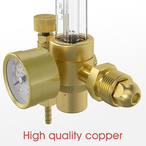 Miniatura 8 de YESWELDER Regulador de Gas Medidor Caudalímetro para Soldadura MIG y TIG de Argón/CO2 con Manguera de Gas de 8 pies