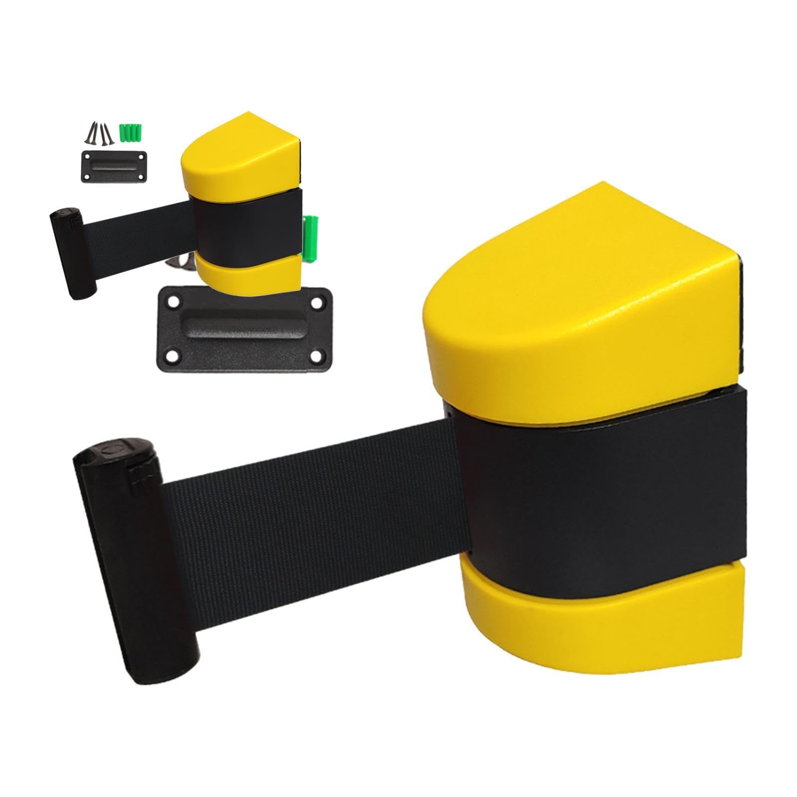 Barrera Retráctil de Pared con Cinturón Ajustable Divisor de Filas para Multitudes de Control de Acceso Cordonera para Restricción Hecho de Pp, 3 M
