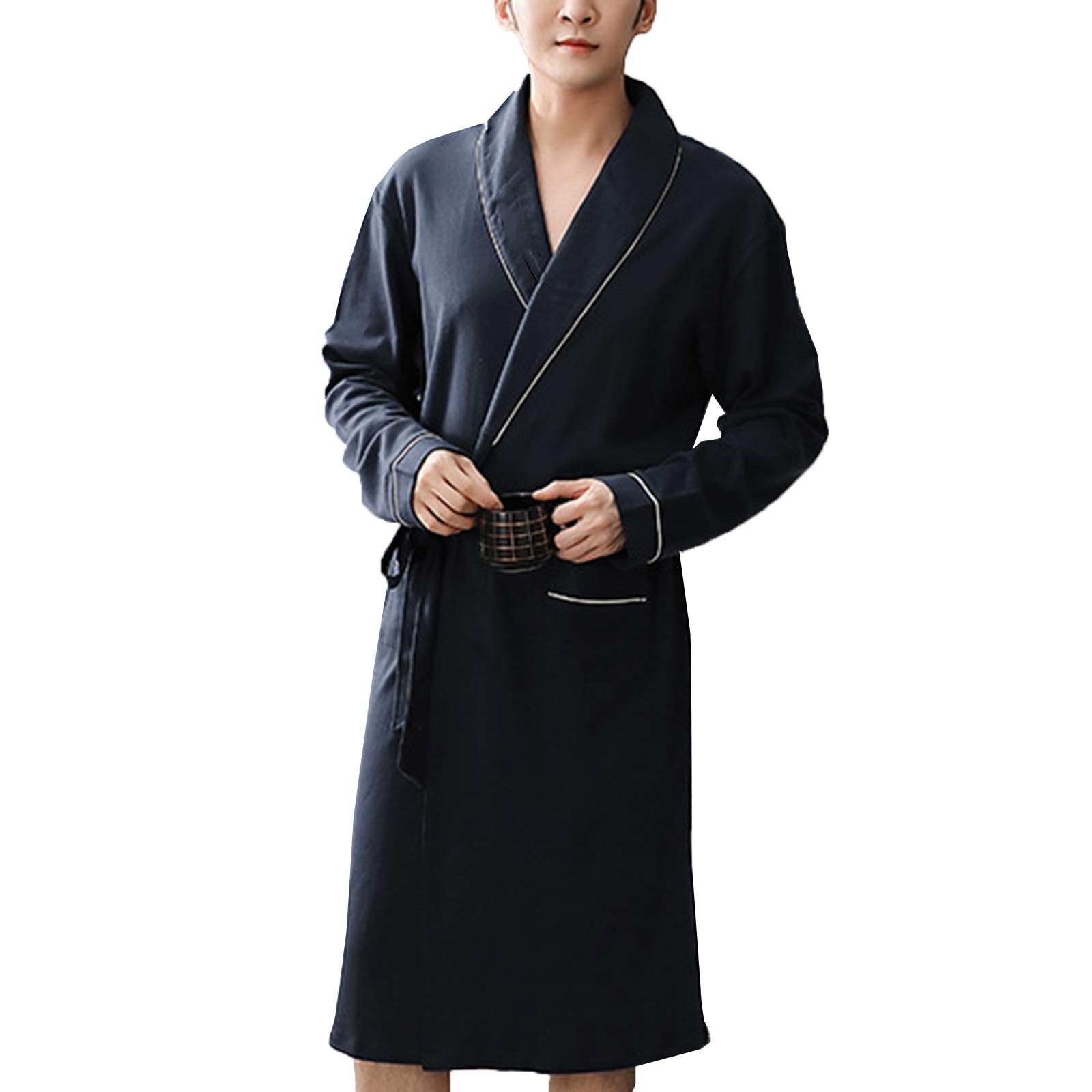 Peignoirs de pyjamas pour hommes en coton ample vêtement de nuit anti-irritation M-3XL