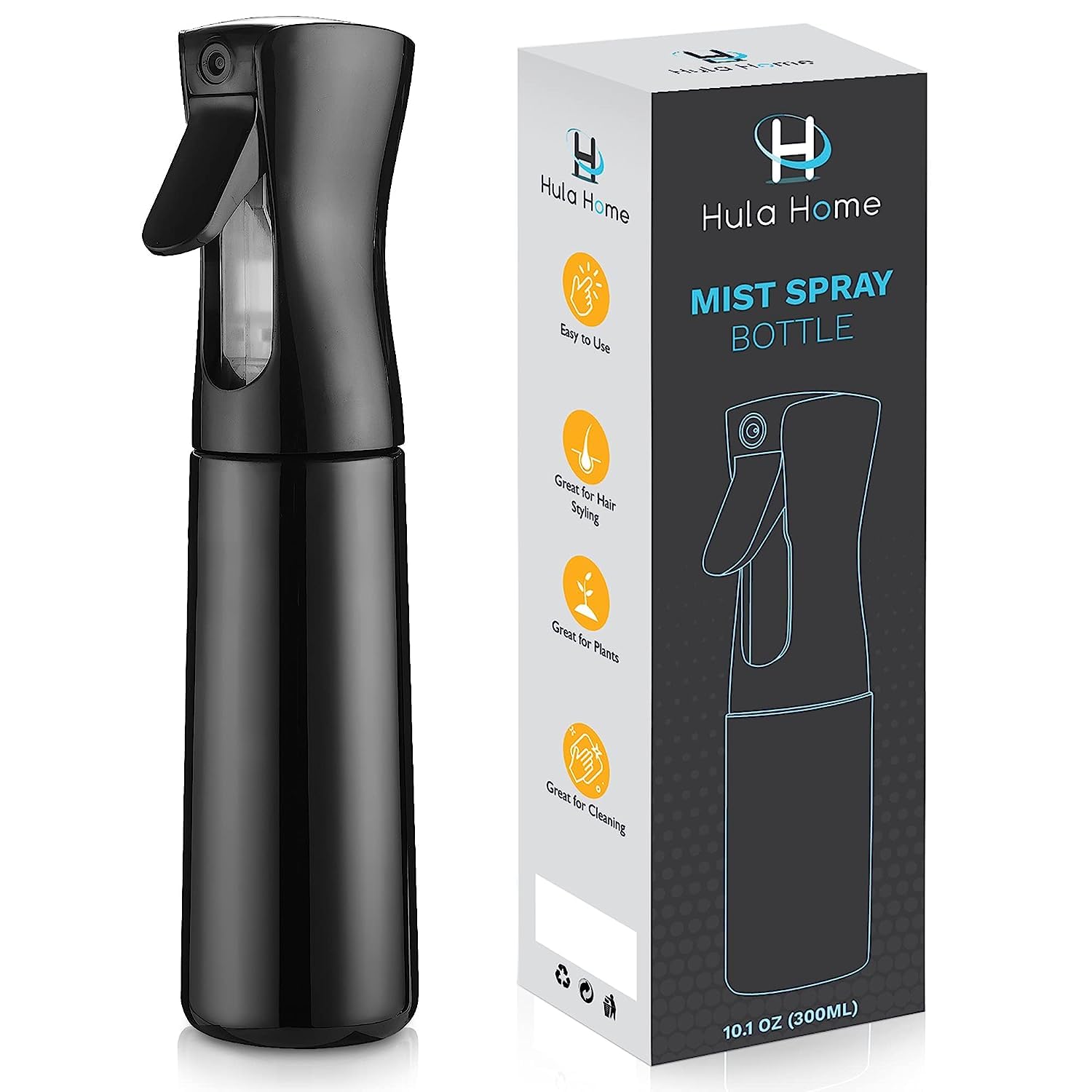 Votvy Plastic Hair Spray Bottle: Fine Mist Trigger for Curly Hair, Barbering, Cleaning, Plants, Ironing - Refillable & Precise Spraying - Multipurpose Beauty and Household Essential BPA Free 300 ML-picture-24