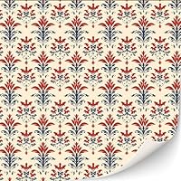 Carta Da Parati Per Case Delle Bambole 1:12 - 3 Fogli Autoadesivi Stile Vittoriano, Design Antico, Facile Da Applicare