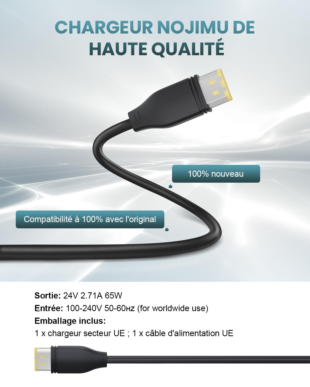 24V 2.71A Alimentation Adaptateur pour ResMed AirSense 11 AutoSet Elite CPAP AirSense 11 Elite AirMini CPAP 39205 E1399 390000 390010 R390-7230 Adaptateur