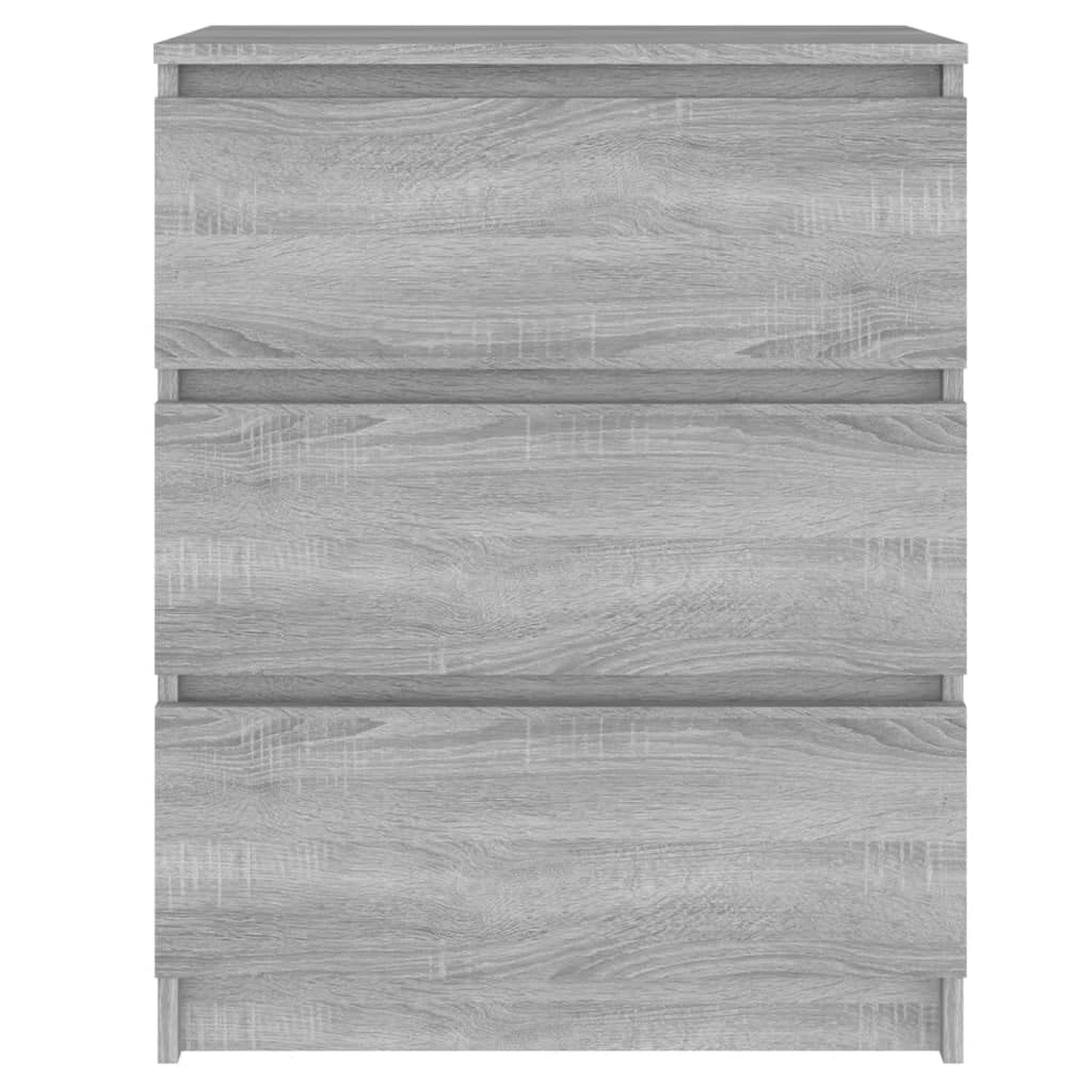 vidaXL Aparador Armario Auxiliar Alacena Mesa Consola Entrada Pasillo Vestíbulo Recibidor Mueble de Madera Contrachapada Gris Sonoma 60x35x76 cm