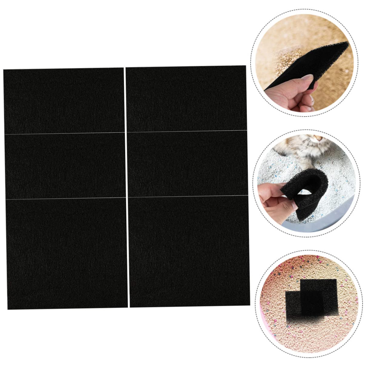 Mipcase 18stücke Katzenstreu Filterpads Aktivkohle Geruchsfilter Für Katzenklo Hochabsorbierend Multifunktional Für Frische Luft Wohnbereichen Und Abfallbehältern