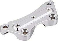 Vista 4 de Abrazadera cromada para manillar de motocicleta de 1 pulgada, abrazadera superior para Harley Electra Glide Road Glide Street Glide Road Glide Road