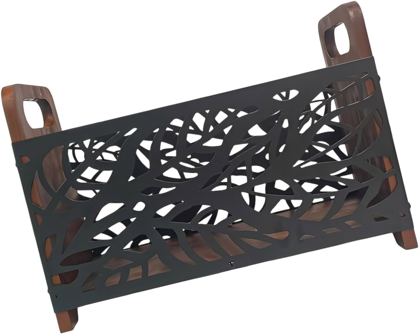 Vertical Space Efficient Floor Standing Organiser for Books and Magazines Wooden Multifunctional Newspaper Basket Newspapers Storage