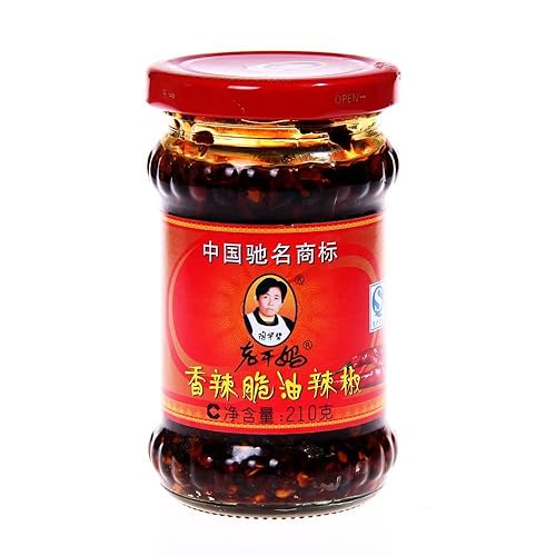 Lao Gan Ma - Hojuelas de chile picante (salsa de chile en aceite)  7.41 onzas + una cuchara gratuita NineChef