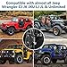 BETOOLL Doors Off Mirrors Compatible with Jeep Wrangler JK CJ JKU LJ JL & Unlimited - Door Hinge Side Mirrors compatible with Jeep for Doors Off Driving