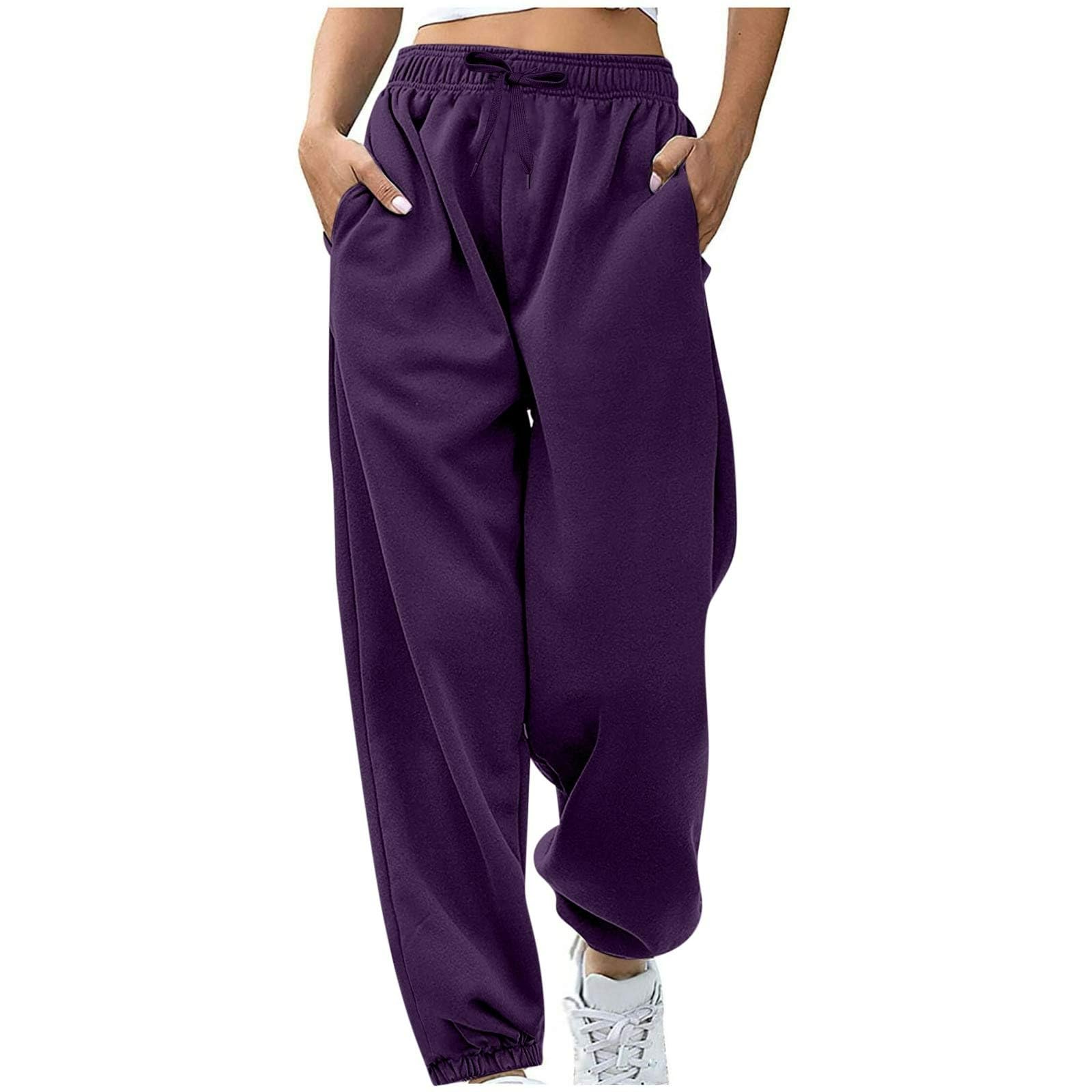Sweatpants Women High Waist Cinch Bottom Athletic Joggers Casual Drawstring Sweat Pants Lounge Trousers with Pockets