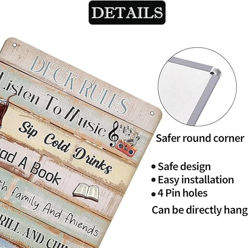 Miniatura 9 de Letrero de metal con texto en inglés "Welcome to Our Home Theater", letrero de arte retro para cine en casa, sala de prensa, bar, cafeterías,