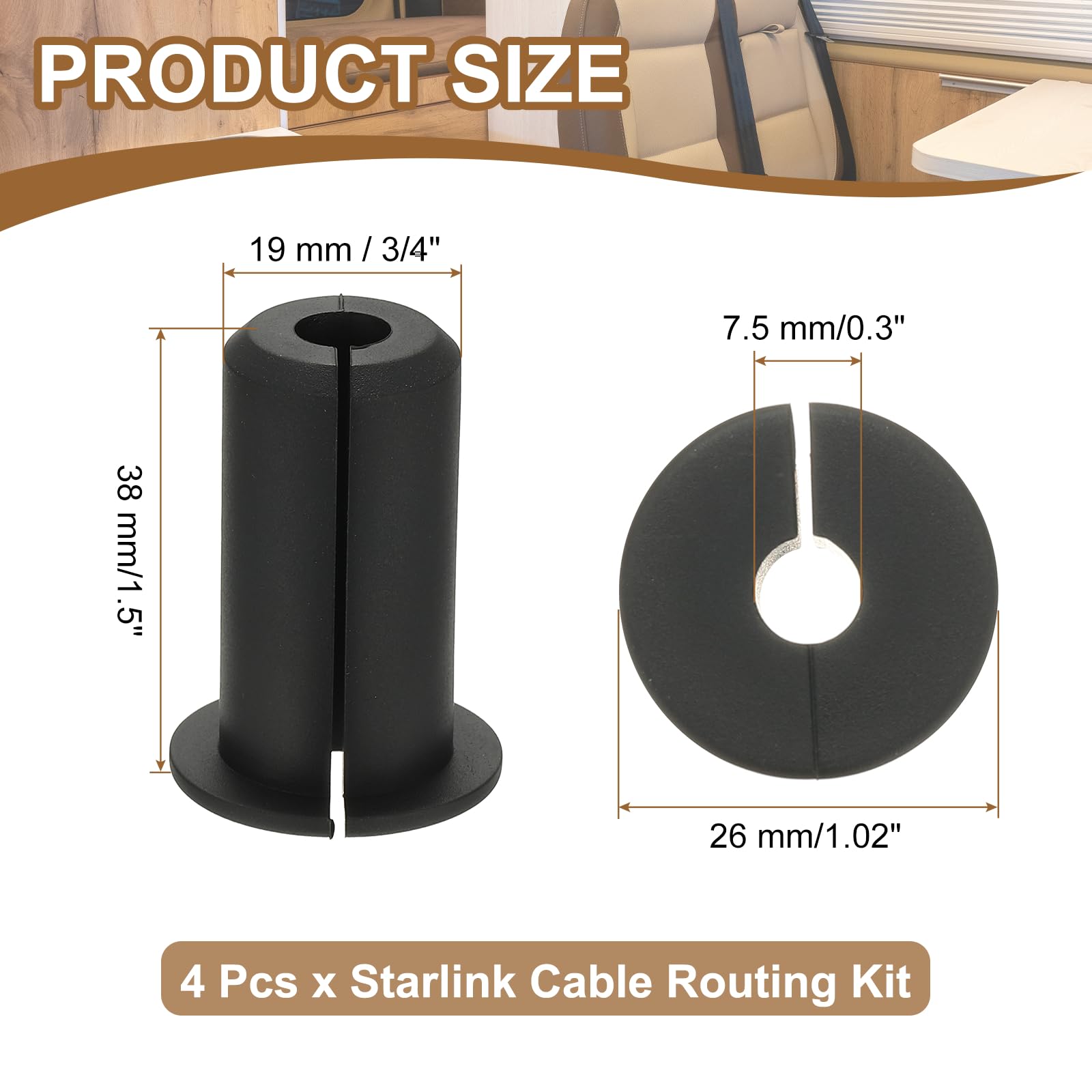 PATIKIL Wall Grommets for Cables 3/4" - Image 2
