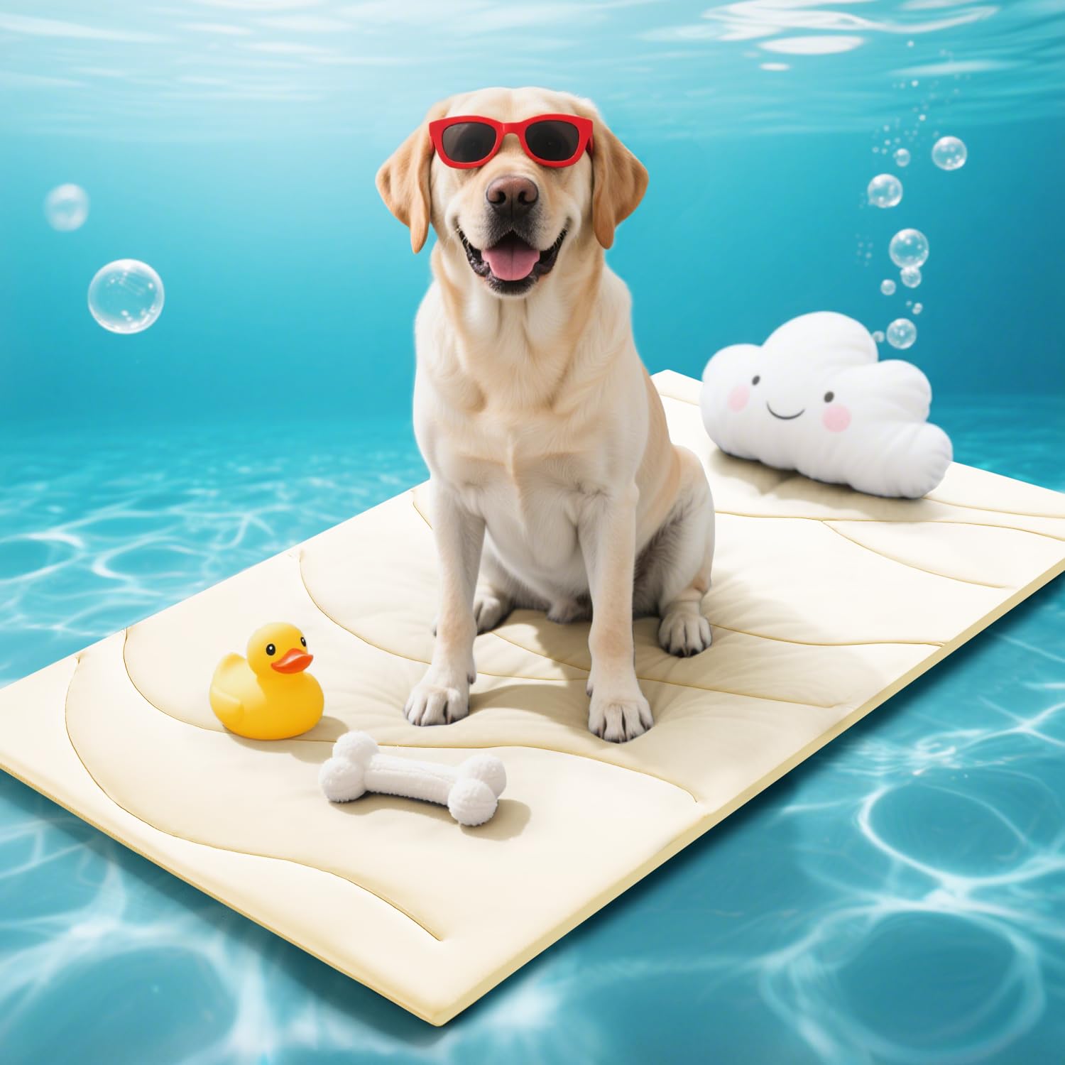 BABTGREAT Tapis rafraîchissant pour chien – Tapis rafraîchissant réversible pour chiens de taille XL, lavable et non toxique – Tapis rafraîchissant d'été 2.0 pour animaux de compagnie – Pour cage