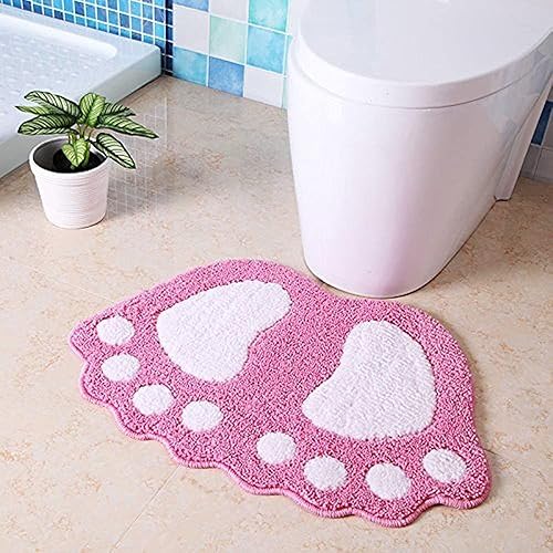 Vista 74 de MIFXIN Tapete de baño antideslizante con pies grandes, absorbente, para baño, inodoro, ducha, cocina, decoración del hogar (gris, 19 x 26 pulgadas)