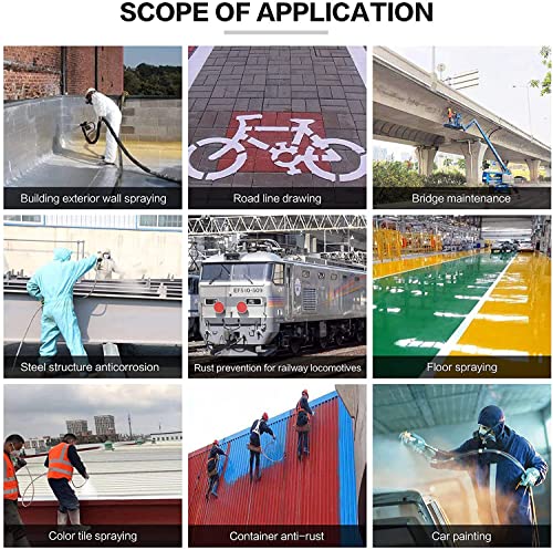 WOOLUCK® 6 Stück Airless Düse mit Spitzendichtung, für Airless Farbsprühsysteme (Typ 515,517,519,521,523,525)