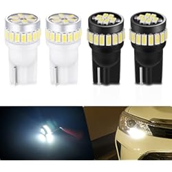 Led Para Techo De Auto 4pcs Bombillas T10 W5W 501 LED 12v Blanco 6000k Canbus LED 194 168 2825 Wedge 24-SMD 3014 Chips Bombilla de Coche para Interior Domo Mapa Puerta Marcador Lateral Luces de Matrícula de Cortesía