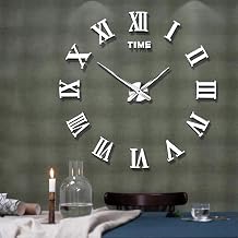 VIVILINEN Modern DIY Wall Clock Large Frameless Mute 3D Mirror Stickers Clocks for Home Kitchen School Office Living Room Decor