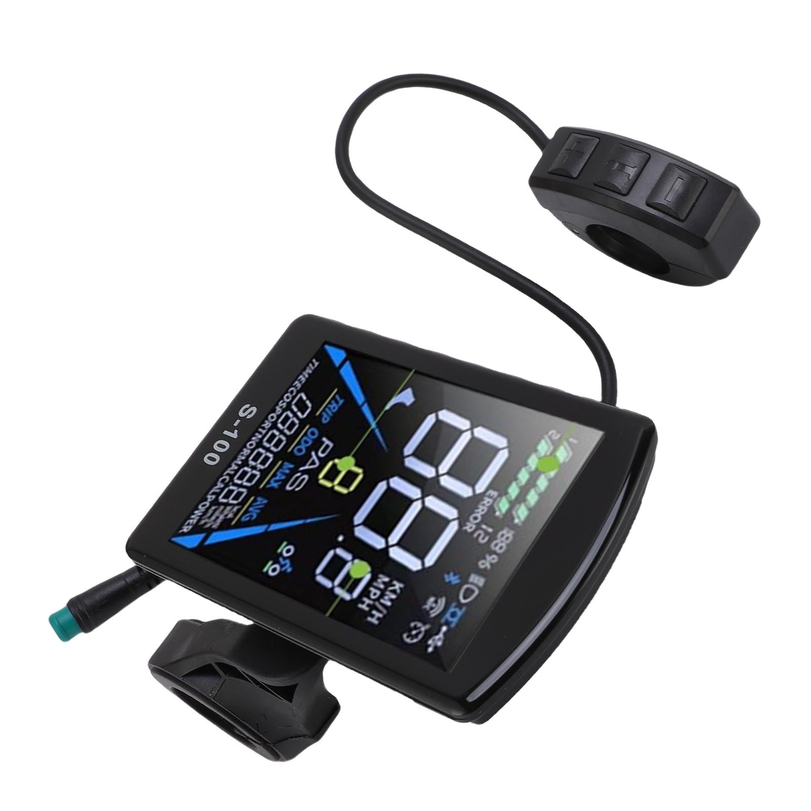 Bnineteenteam Schermo LCD Colorato Durevole Costruzione Electric Bike Display LCD, Cavo a Prova di Pioggia a 5, per Pendolarismo Quotidiano, Ciclismo, Campeggio