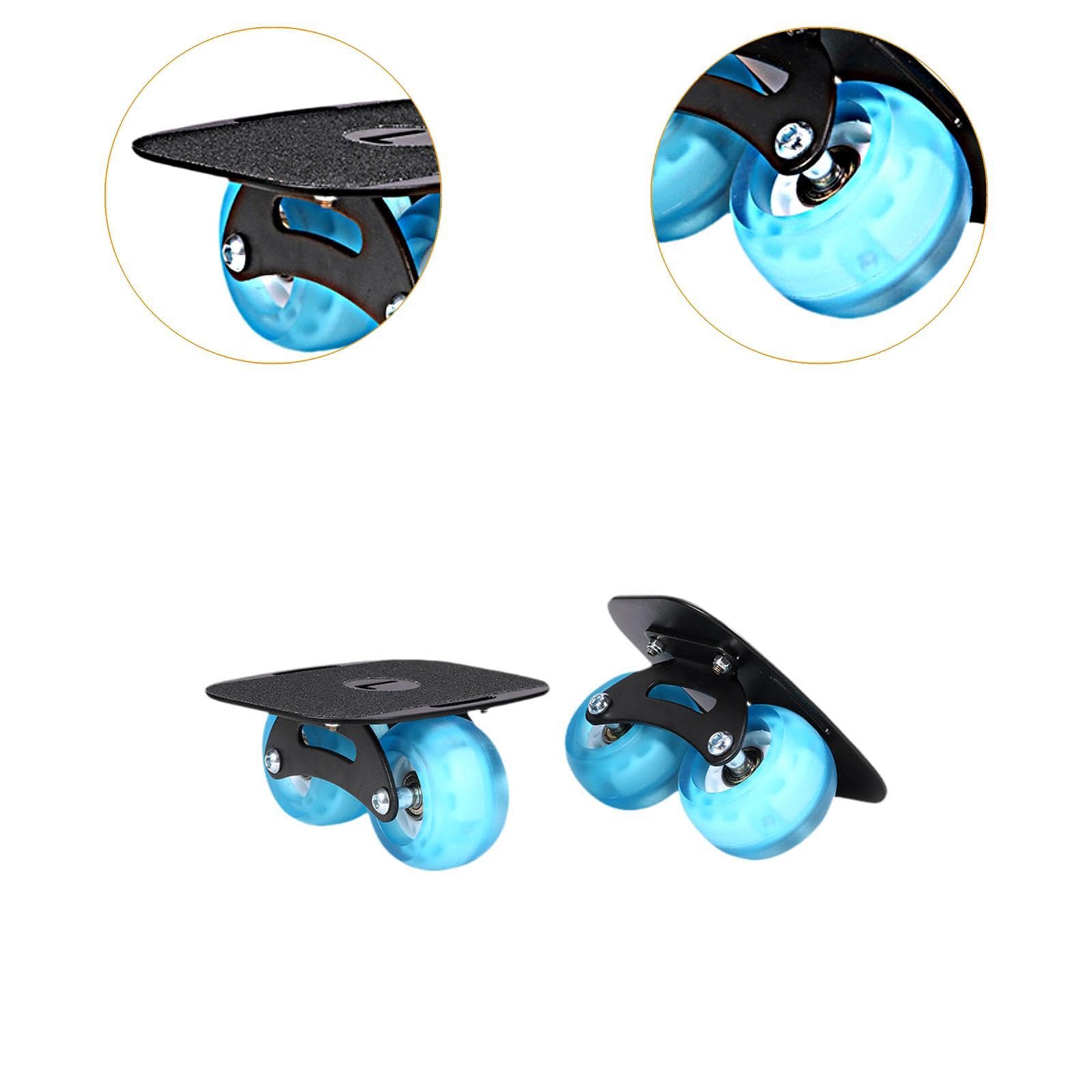 Vaveren 1 Pair Split Skateboards Roller Road Skates Professional Gift Portable with Wheels Non Slip for Sports Sliding Beginner Women, Arc Blue Wheel