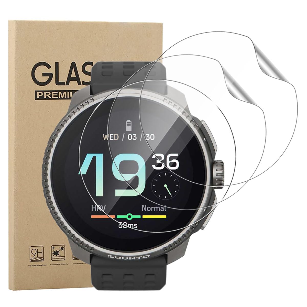 carinacoco3 Pack Screen Protector for SUUNTO Race, HD Clear Flexible Soft TPU Screen Protector, Anti-Scratch, Bubble Free, Anti-Fingerprint Self-Healing Elastic Skin Protective Film