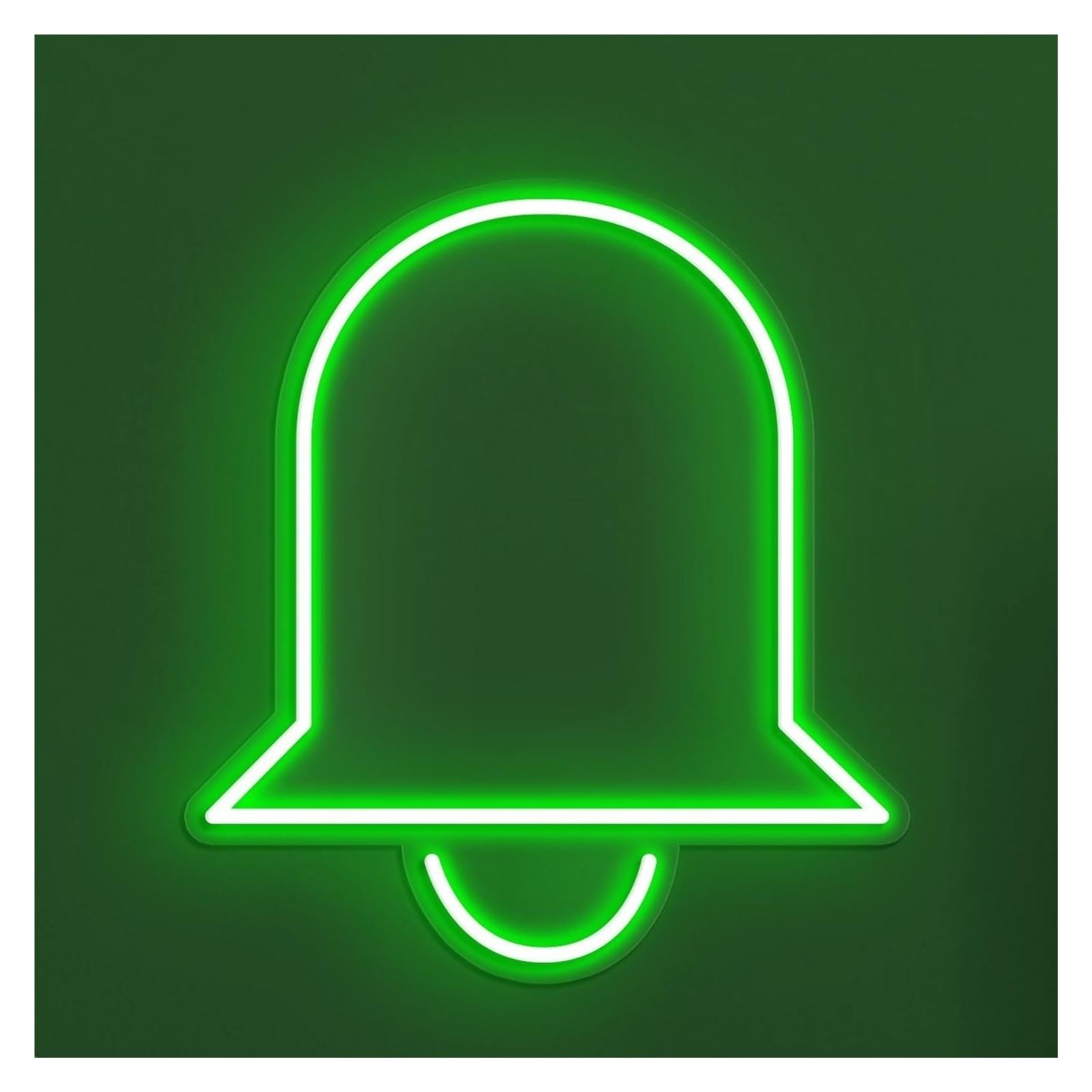 Rongch Green Hanging Art Signs Little Bell Neon Sign Handmade, Suitable For Home Wall Decor With Brightness Adjustable 30Cm(Green)