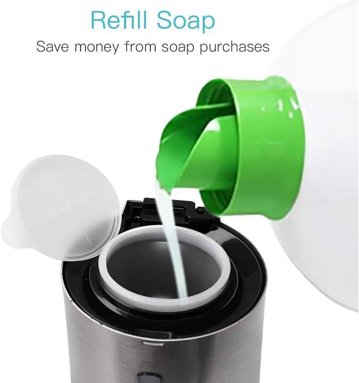 Wall-Mounted Commercial Automatic Soap Dispenser Gold Stainless Steel Large Capacity 700ml Kitchen Bathroom Dedicated Storage (Color : Gold)